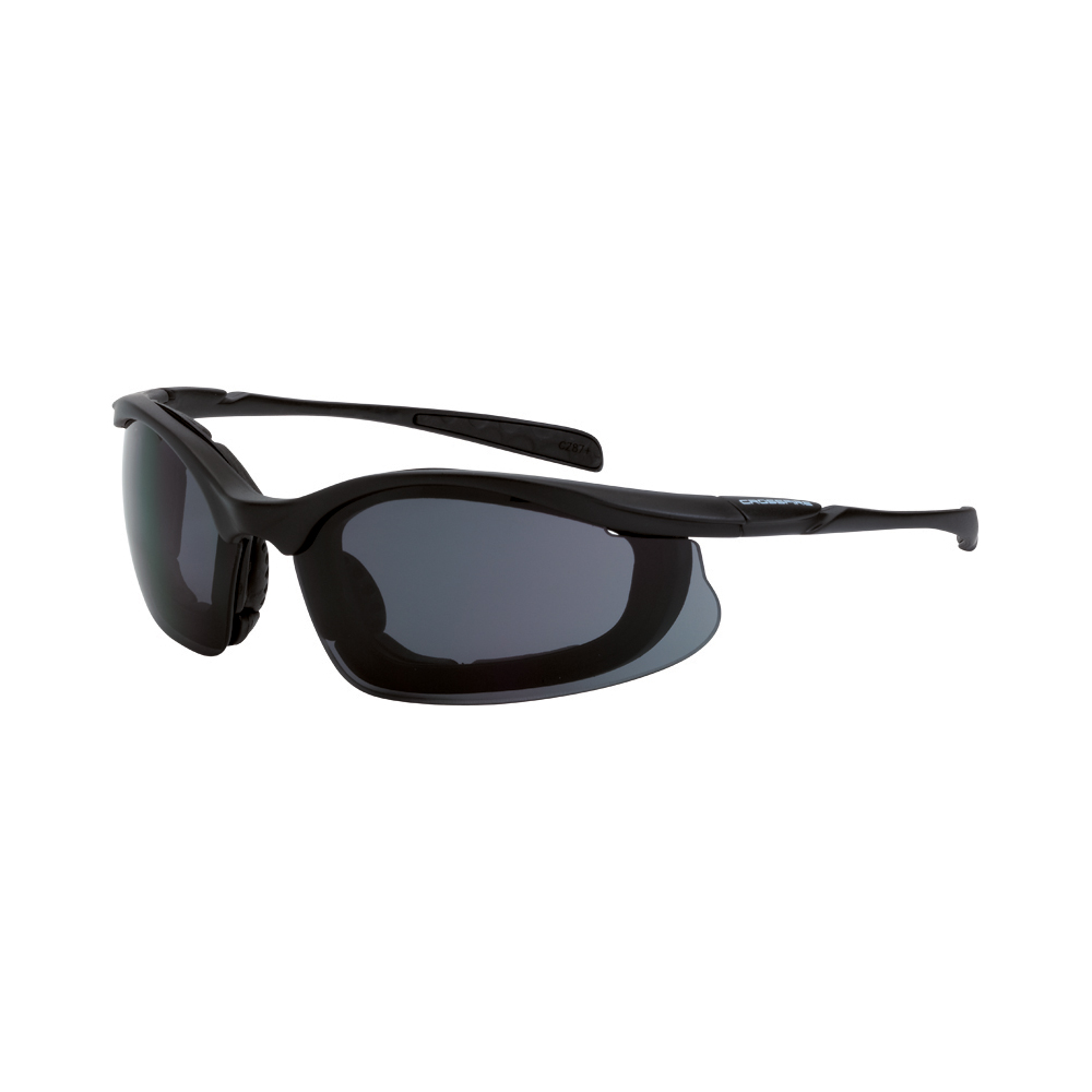 Concept Foam Lined Safety Eyewear - Matte Black Frame - Smoke Anti-Fog Lens - Anti-Fog Lens